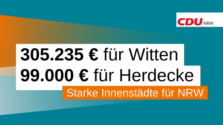 305.235 Euro für Witten, 99.000 Euro für Herdecke 305.235 Euro für Witten, 99.000 Euro für Herdecke